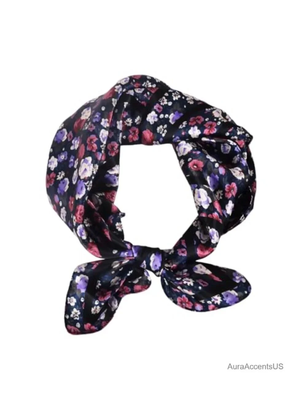 Women 100% Mulberry Silk Lightweight Square Scarf - Neckerchief Gift